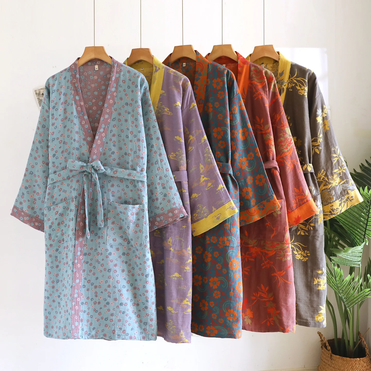 

Халат, пижама, женский традиционный халат с принтом в стиле ретро, длинная ночная рубашка, удобная одежда для сна, домашняя одежда, одежда D0091