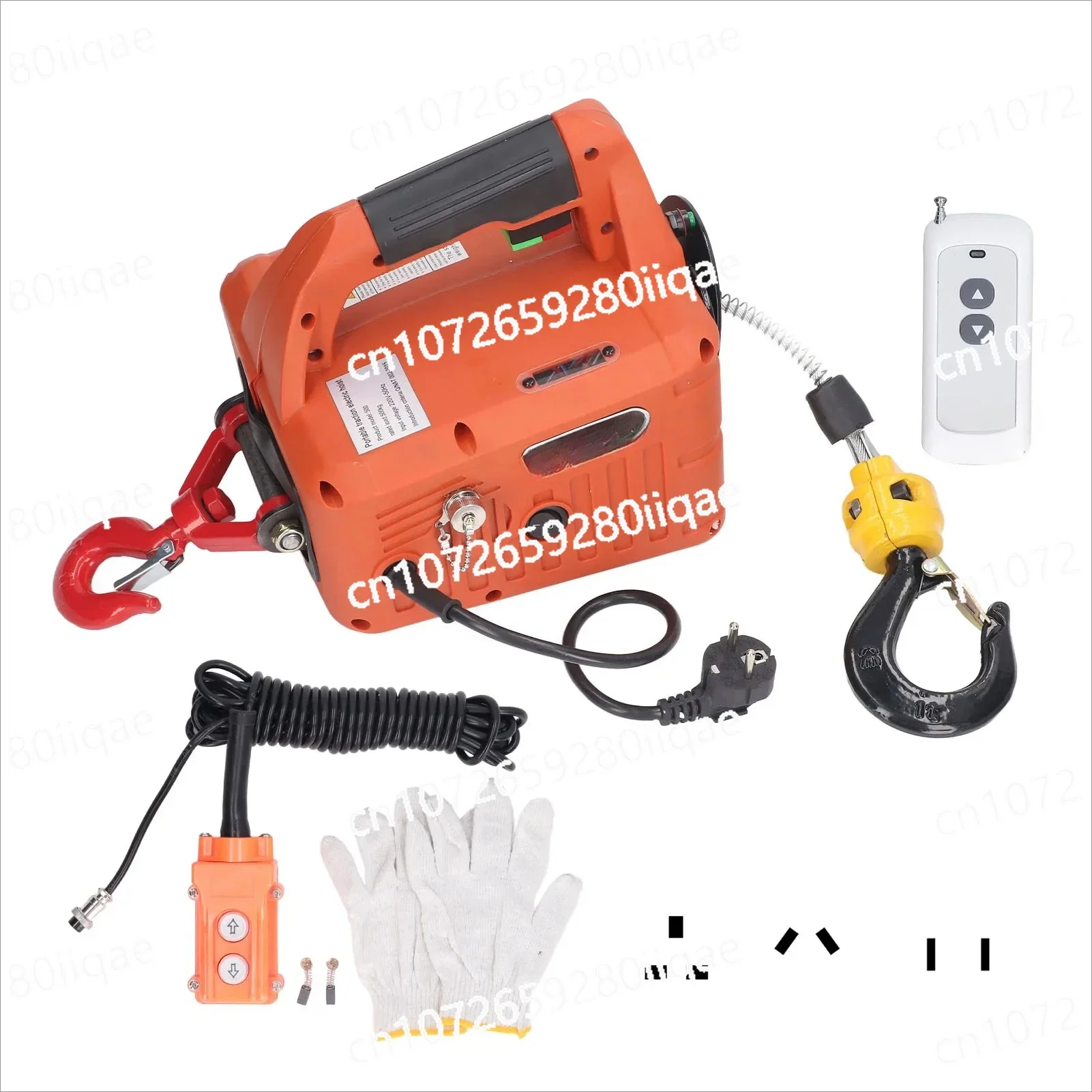 Electric Winch 7.6M Maximum Lifting Height for Warehouses Portable Electric Hoist Wear Resistant 500KG Capacity Limit