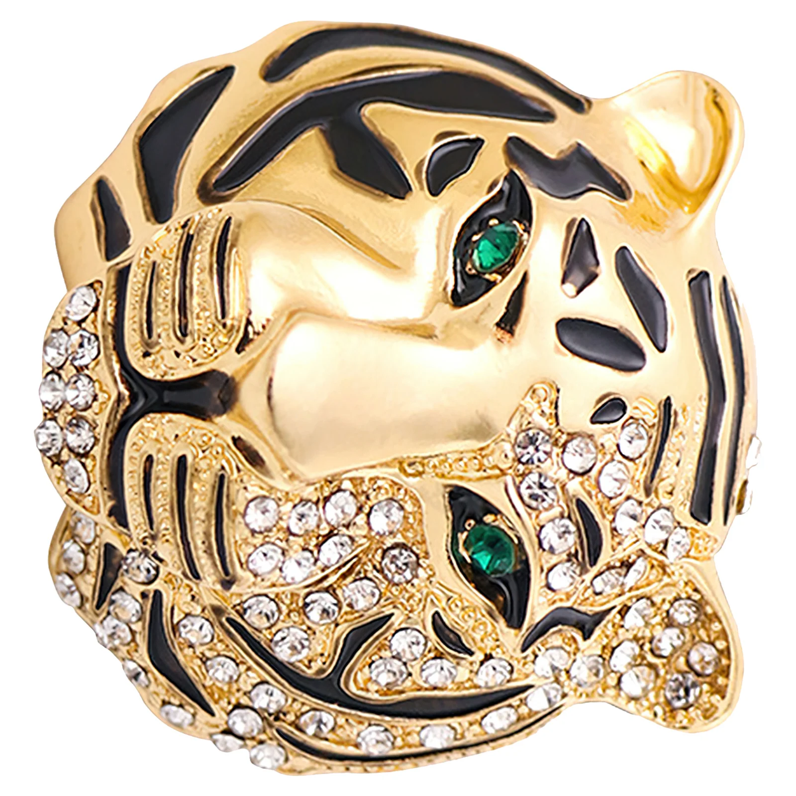 

Rhinestone Tiger Brooch High Quality Zinc Alloy Creative Breastpin for Clothing Handbag Coat Sweater Dress Suit Accessory Party
