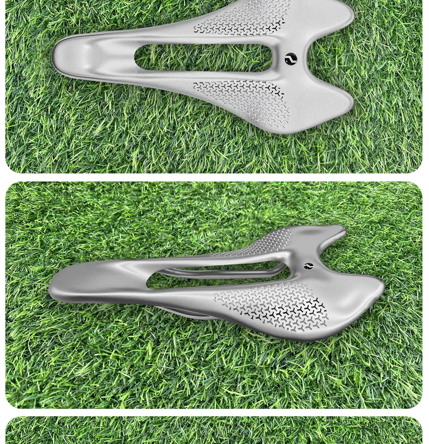 PLSELIS PS-3005 3D-gedruckter Titan-Fahrradsattel 80g Ultraleicht 7*9mm Schiene Atmungsaktiver Ergonomischer Rennradsitz 240*120mm – Detail 15