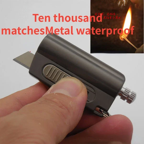 

Personalized metal matchstick keychain art knife, igniter disassembly express delivery outdoor gift cigarette accessories