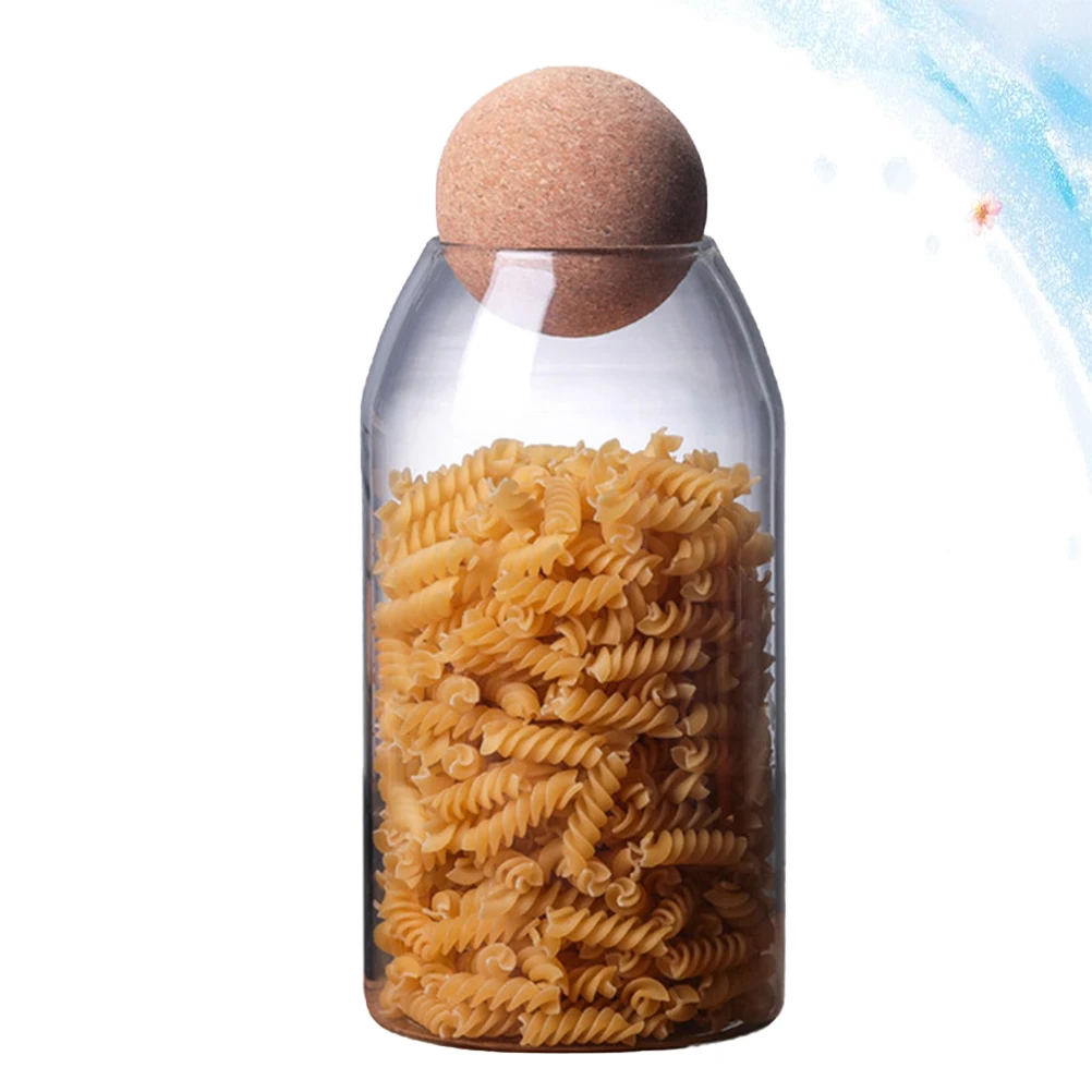 

1200Ml Borosilicate Glass Sealed Storage Container Transparent Food Spice Jar For Kitchen Organizing Cookies Flour Glass Storage
