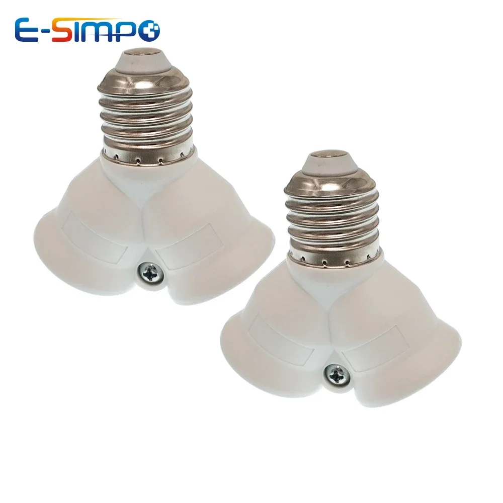 2 In 1 E27/B22 To 2E27 LED CFL Lamp Base Holder Extension Screw Bayonet LED Bulb Light Socket Splitter Converter Adapter CE Rohs