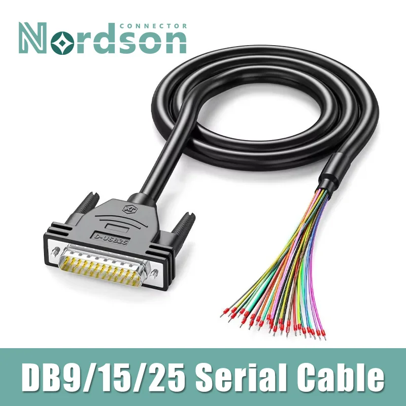 DB25 DB9 DB15 Industrial Single Head Serial Port Wire Copper Gold-plated 9/15/25Pin Terminal Connector DB9/15/25 Connecting Line