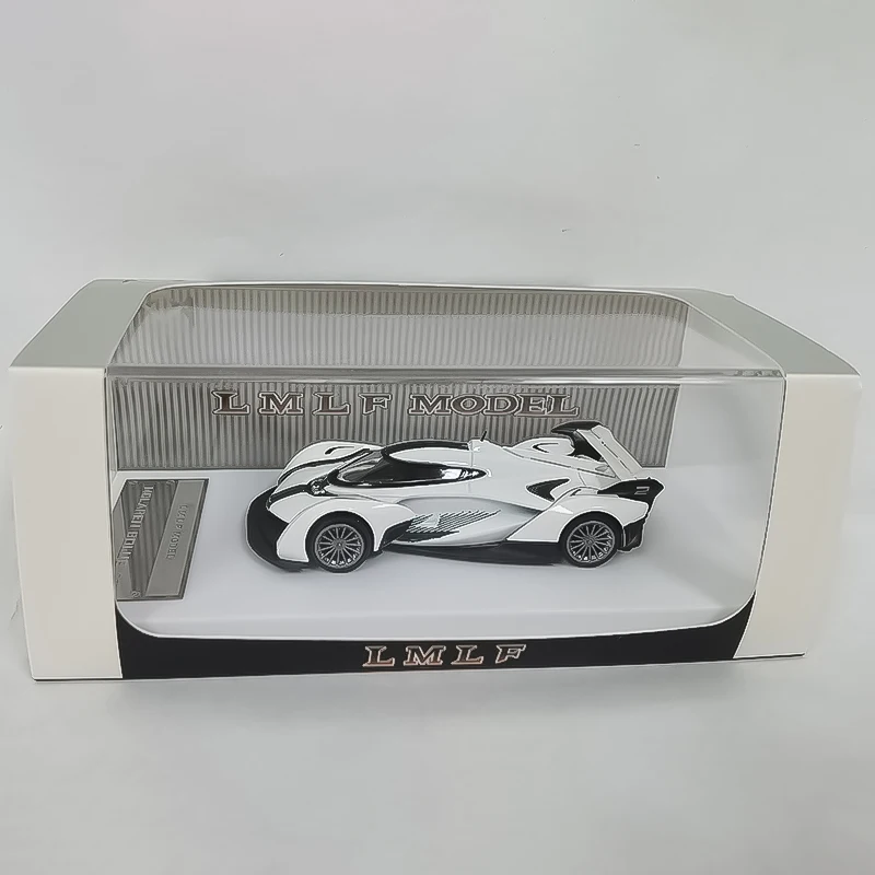 For Collection LMLF 1/64 64 Solus GT V10 Diecast Model Car Display Alloy White  Cart For Gift