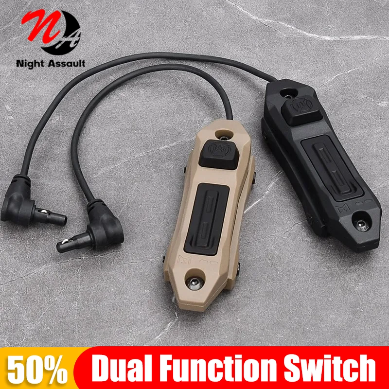 Tactical Crane 2.5MM 3.5MM SF Plug Dual Function Pressure Switch Remote Button For DBAL PEQ15 MAWL M300 M600 Weapon Scout Light