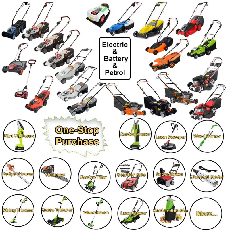 For VERTAK 139CC Industrial Grade Petrol/ Lawn Mower 5 Position Cutting Height Adjustment Hand Push with Folding Handle Easy