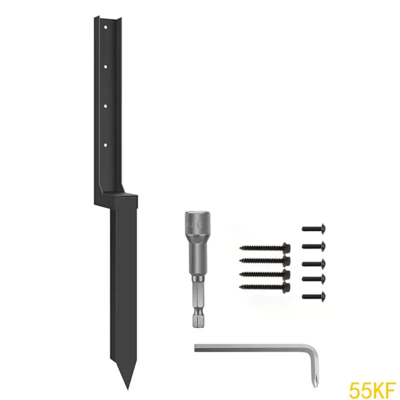 

55KF Thickened Fence Post Repair Kits Fence Post Anchors Ground Spikes Heavy Duty Fence