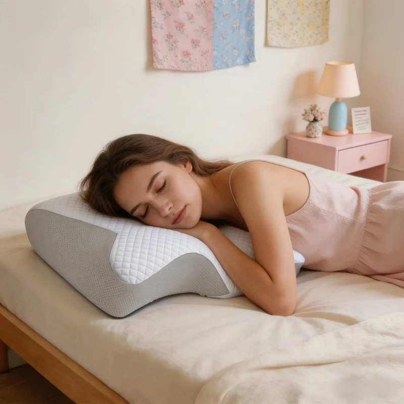Almohada Ergonómica para el Cuello con Diseño Contorneado, Suave y Firme, para Uso Doméstico y de Dormir, 2026