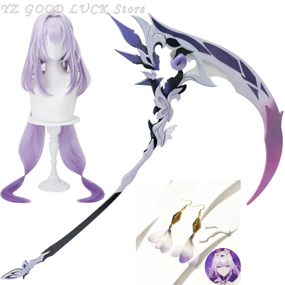

Game Honkai-Star Rail Castorice Cosplay Scythe Accessories Anime Castorice Shoes Boots Women Wigs Halloween Costumes for Women