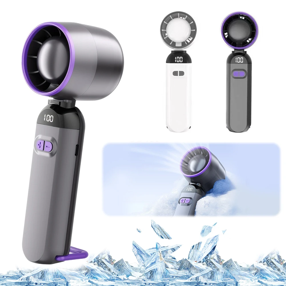 

Ручной турбовентилятор, перезаряжаемый через USB, регулируемый охлаждающий вентилятор, портативный электрический вентилятор для кемпинга, пешего туризма, активного отдыха