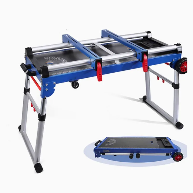 Miter Saw Stand 4 in 1 Portable Workbench Quick Folding Work Table with Detachable Miter Saw Stand Height Adjustable Legs