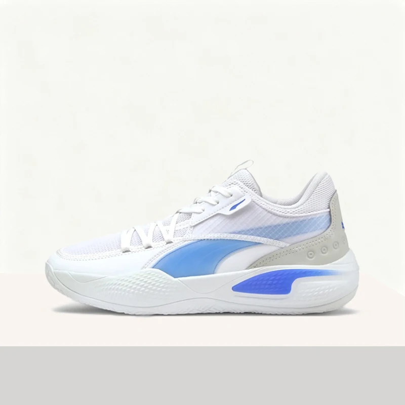 PUMA Court Rider 1.0 Breathable, Cushioned, Soft, and Versatile Men's Low-Top Casual Basketball Shoes - White 195660-02