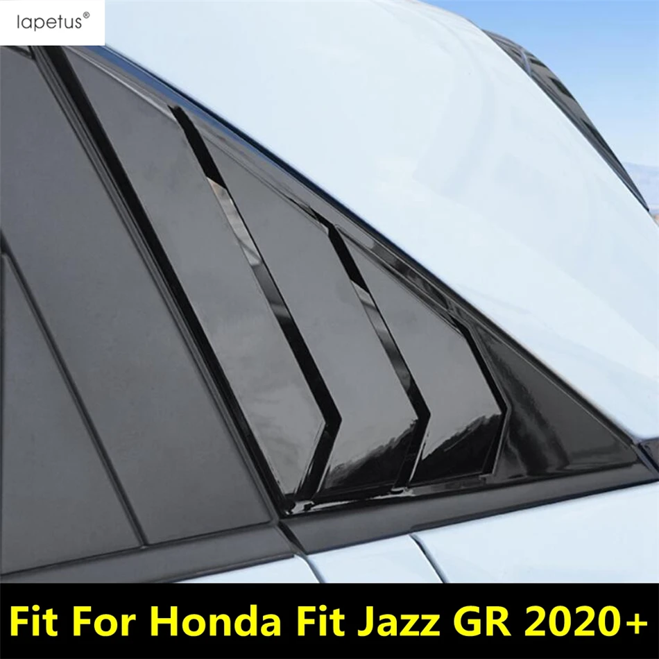 Car Rear Door Window Louver Triangle Shutters Decoration Panel Cover Trim Accessories Exterior For Honda Fit Jazz GR 2020 - 2022