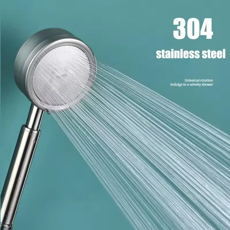 High Pressure 304 Stainless Steel Handheld Shower 5 Modes Adjustable Shower Heads Saving Spa Shower 2025 Douche