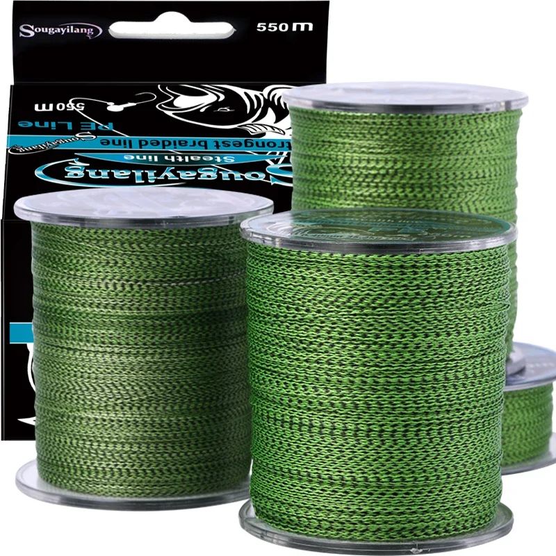 Sougayilang 150M 350 550M 4 Strands  Speckled  Braided Fish Line 20-78LB Smooth Durable Carp Fishing Ice Sea Cord 0.14-0.40mm