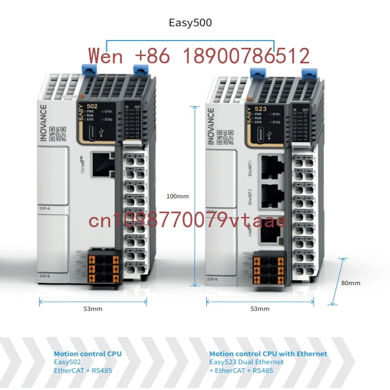 INOVANCE PLC Easy320-0808TN 5 Pulse Control Axes 1RS485 4 Channel Encoder Axis 8 X High Speed Inputs