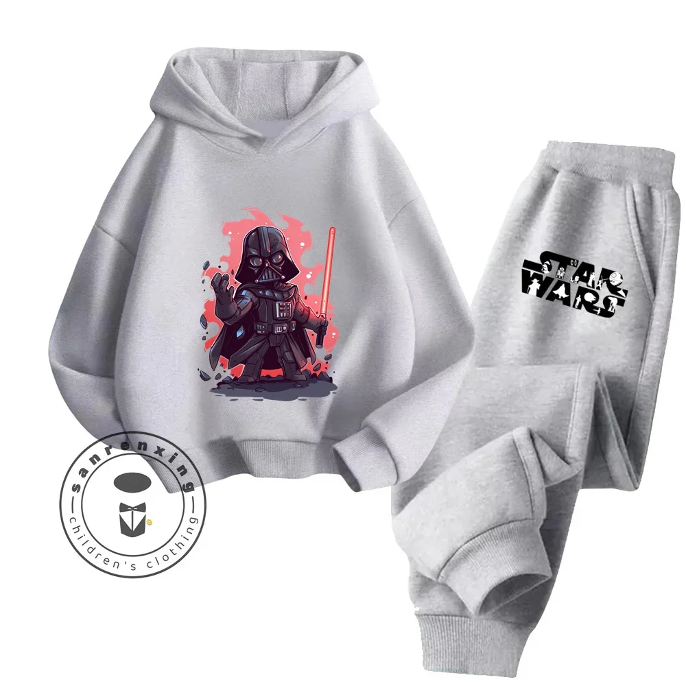 Cartoon Star Wars Kids\' Fashion Fresh and Trendy Sets with Vibrant Cartoon Styles Children\'s Niche Design Spring Fall Hoodie Set