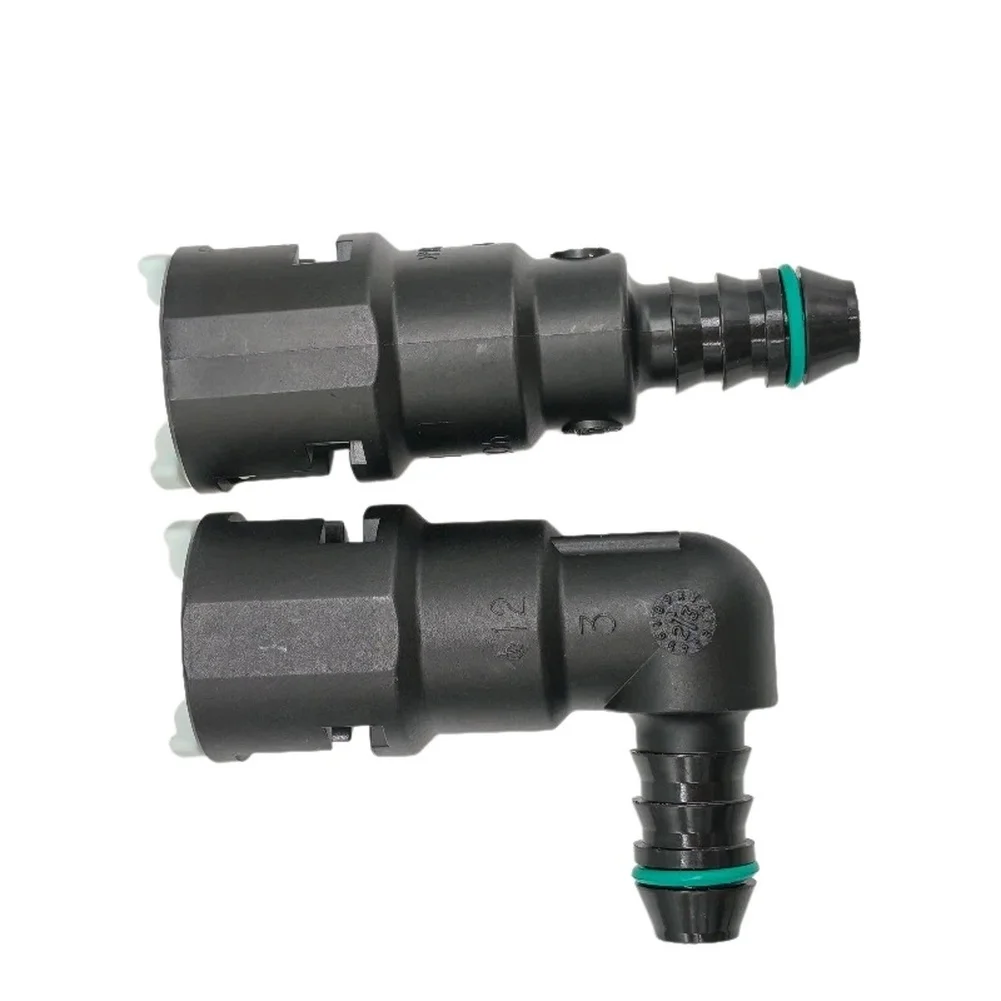 Automotive Fuel Line Quick Connector 12mm ID9 Female Pipe Joint For Fuel Filter Hose Plastic Black High Pressure Resistant Part
