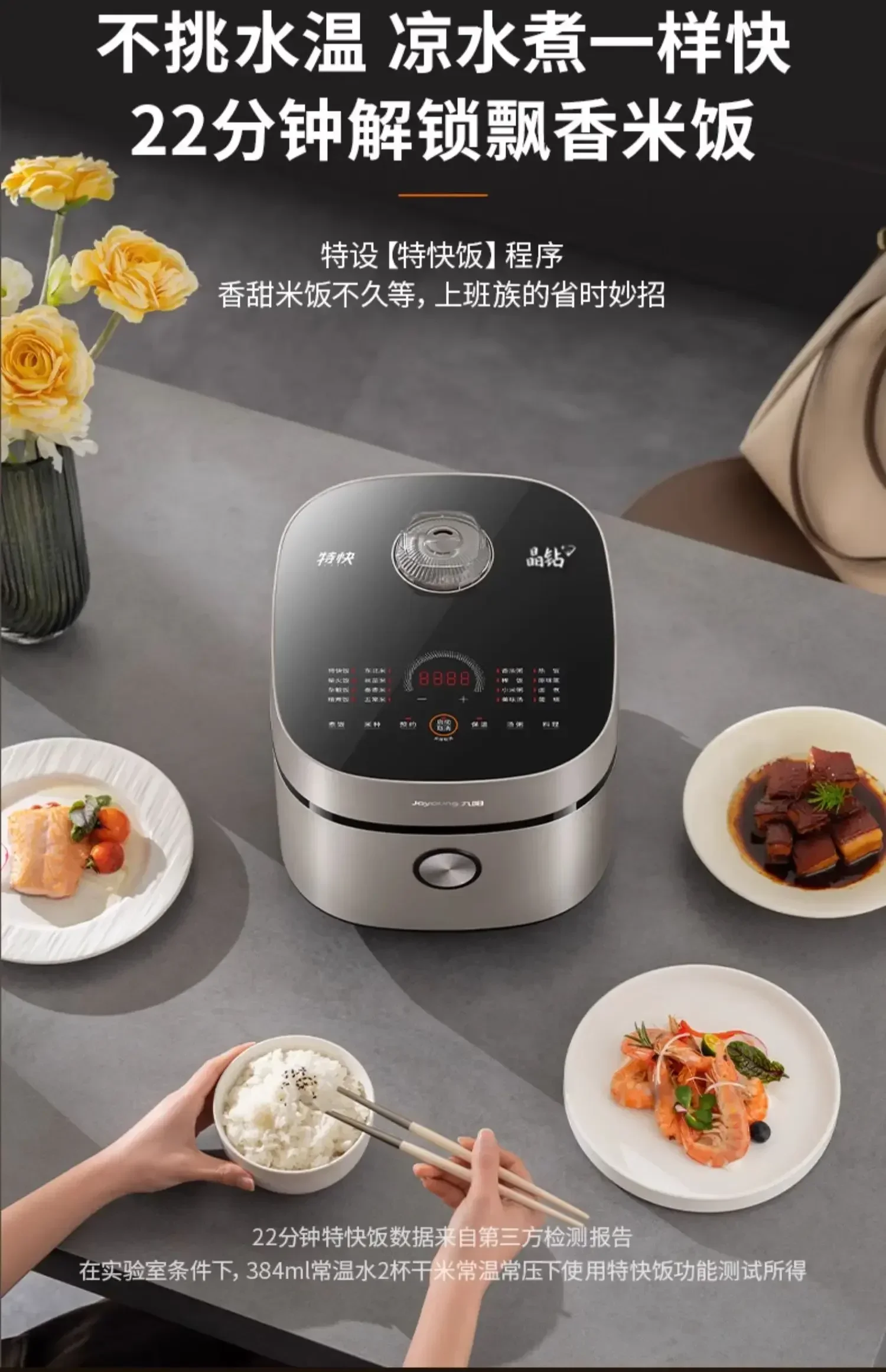 Rice Cooker - Home Use for 4-6 People, 4L Multifunctional, Wood Rice & Express Rice, Non-stick, Flagship.