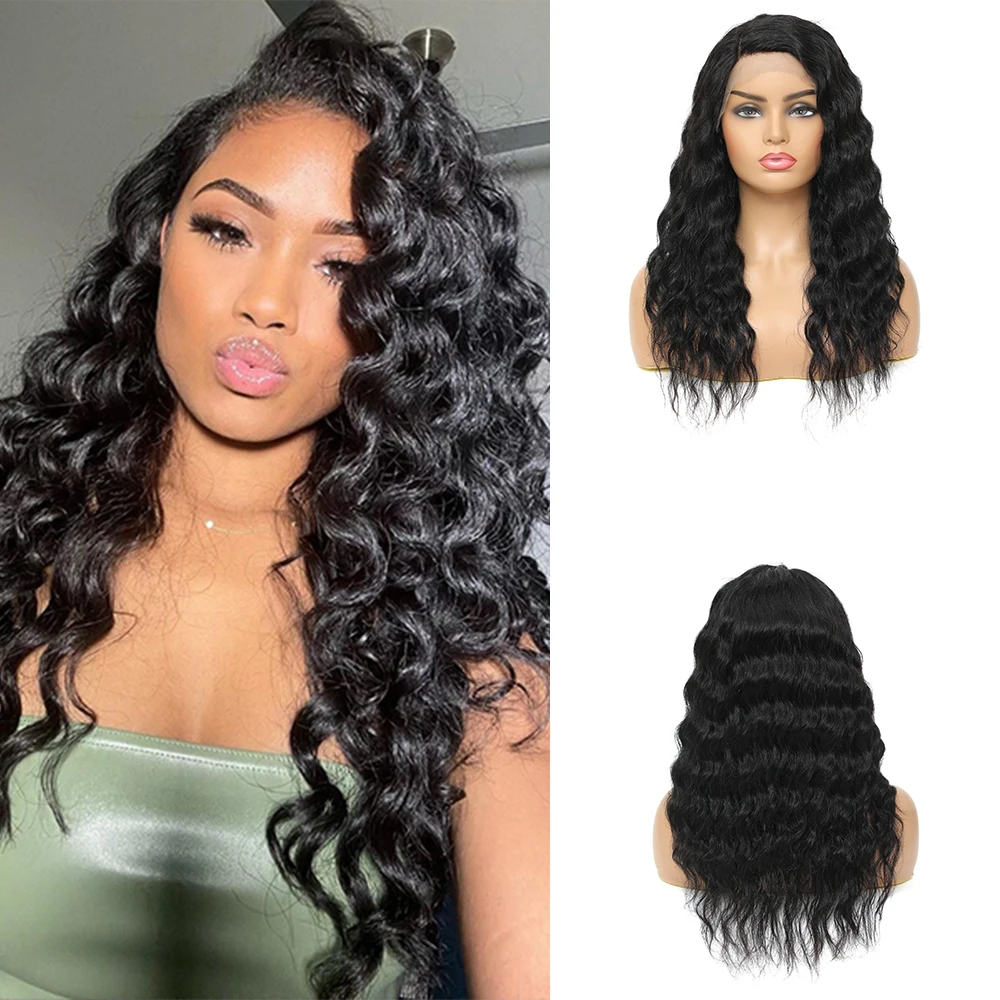 

Water Wave Lace Front Human Hair Wigs L Lace Frontal Wig Brazilian Loose Deep Curly Human Hair Wigs Preplucked Closure Wig