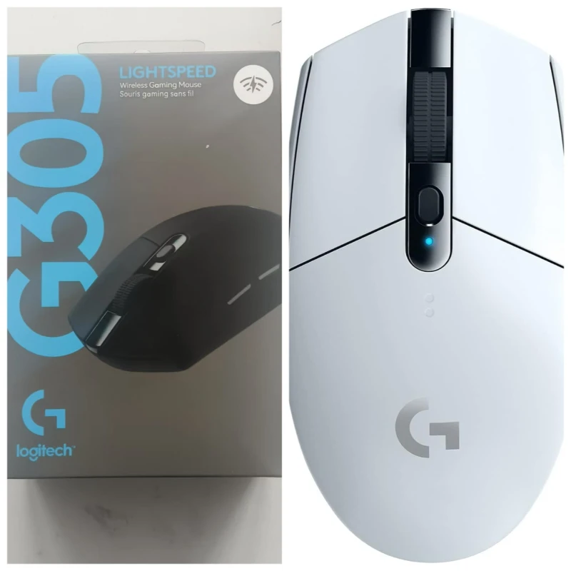 Logitech G304/G305 Lightspeed Mouse Gaming Nirkabel + Set Alas Mouse Gaming - 12000 DPI, Sensor HERO