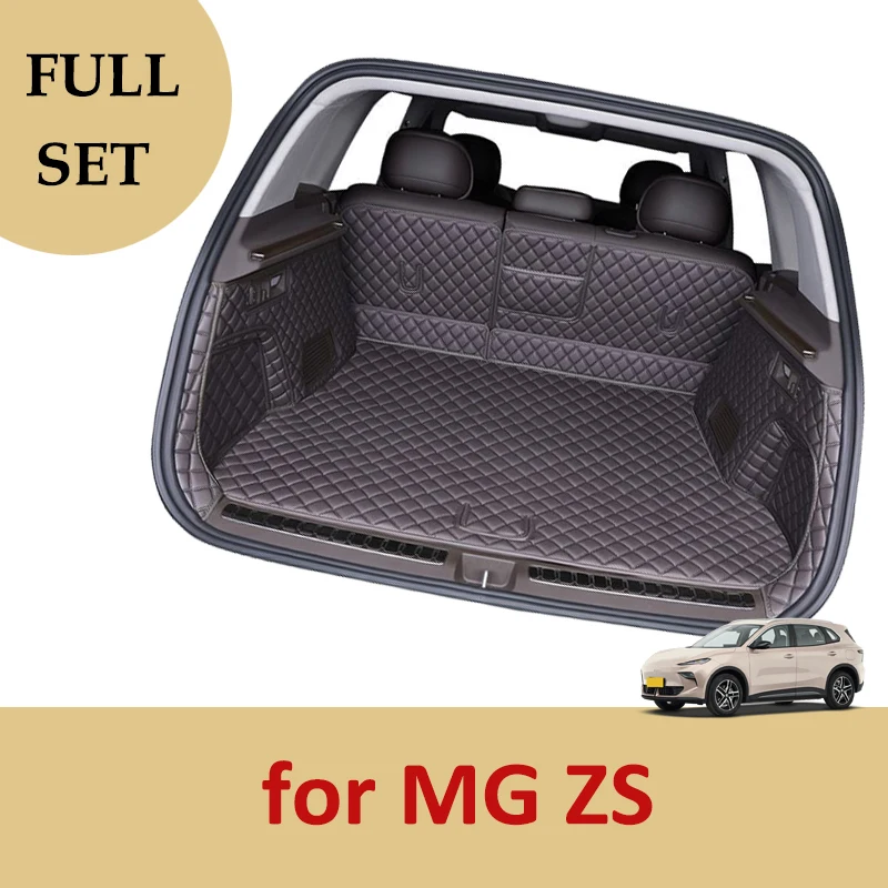 Image of Hochwertige Leder-Kofferraummatte, Cargo-Liner für MG ZS 2017 2020, Kofferraumteppich, Innenzubehör-Abdeckungen
