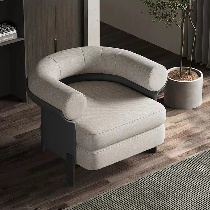 

Light luxury minimalist sales department single sofa, living room single armrest back casual sofa chair