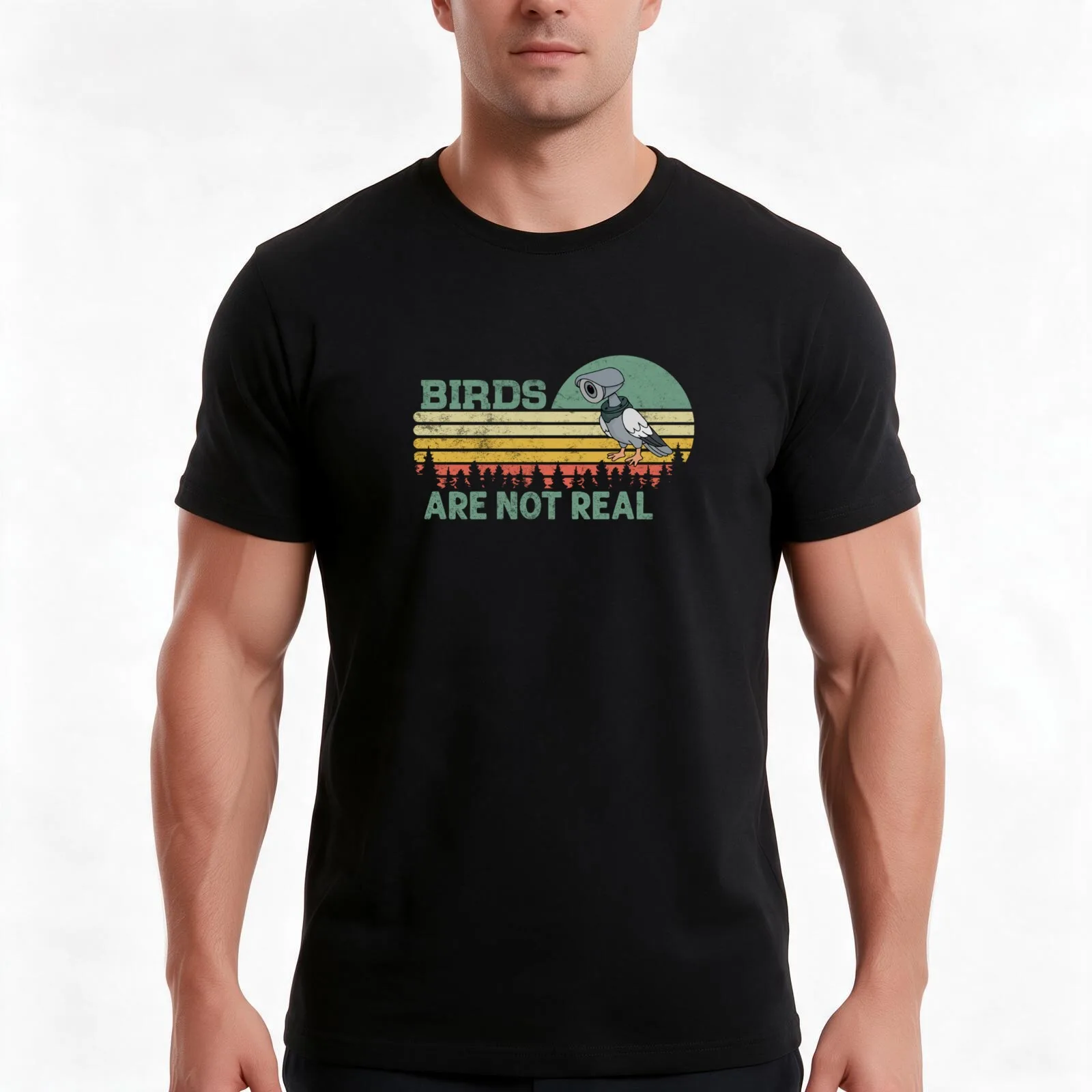 Birds Are not Real Retro Funny Conspiracy Birds Are Not Real T-Shirt Summer Casual Cotton Tee Oversized Streetwear Tops