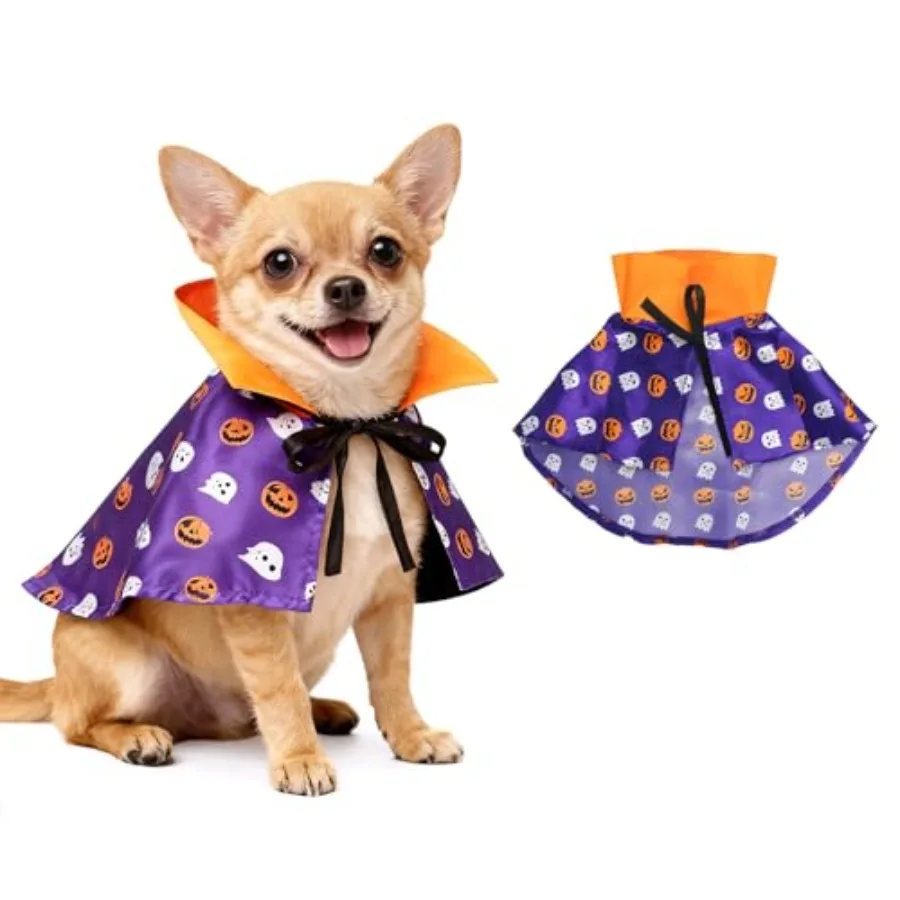 Costumi di Halloween per gatti di zucca Divertenti costumi di zucca per cuccioli di mantello cosplay con corda