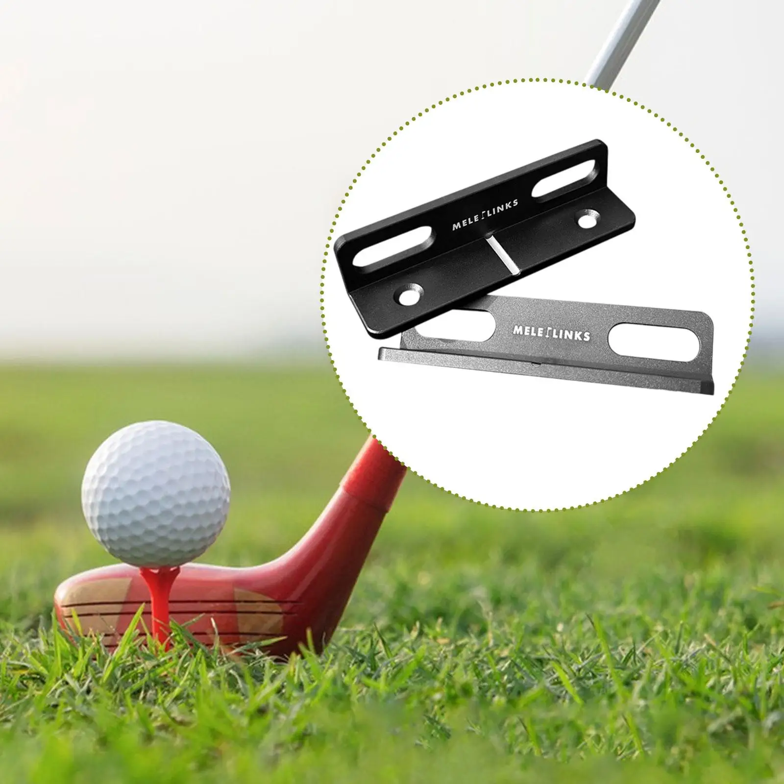 

Golf Putting Aid Stroke Training Tool Tutor Ark Aluminum Alloy Putting Device Putt Practice with Storage Case Golf Supplies