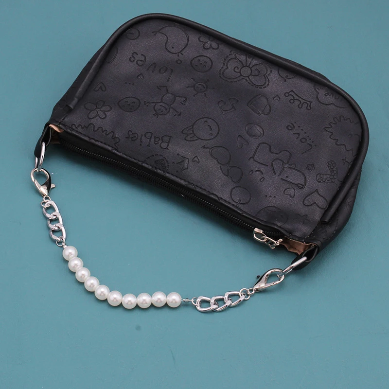 25cm Pearls Chain Strap For Handbag Fashion Accessories For Handbags Handles For Handbag Imitation Pearl Bag Chain Metal Chains