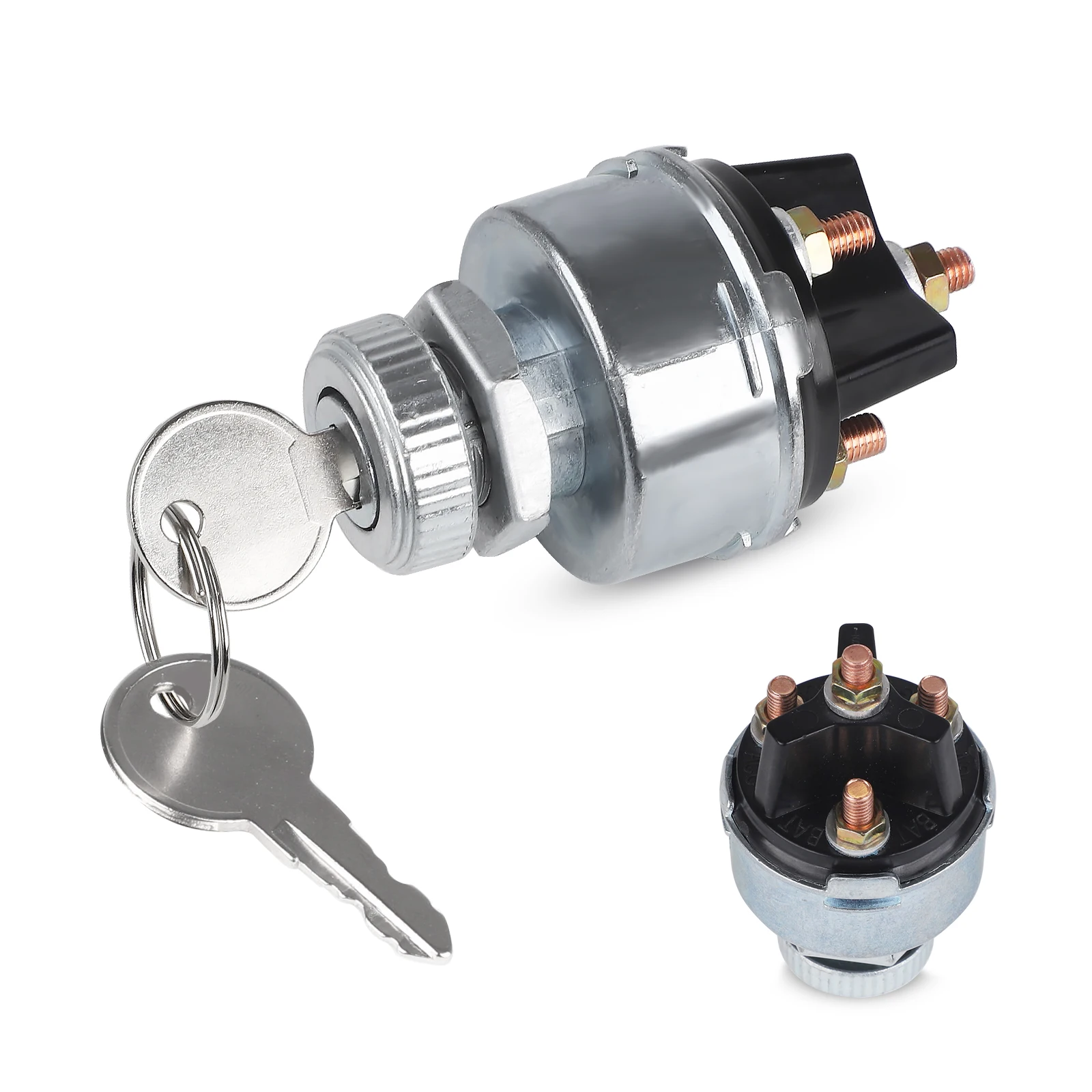

80153 85936 Ignition Switch 4 Position 4 Terminal with 2 Keys, Compatible with Tractor Trailer G.1214, V.F.LS -15, D250E - D350E