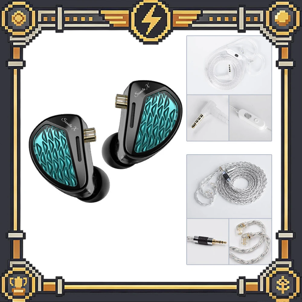 KZ Sonata X In-Ear Monitor Earphone Flagship HiFi Tunable Acoustic Structure 2nd Gen Bass Unit Wired Headphone for Audiophiles