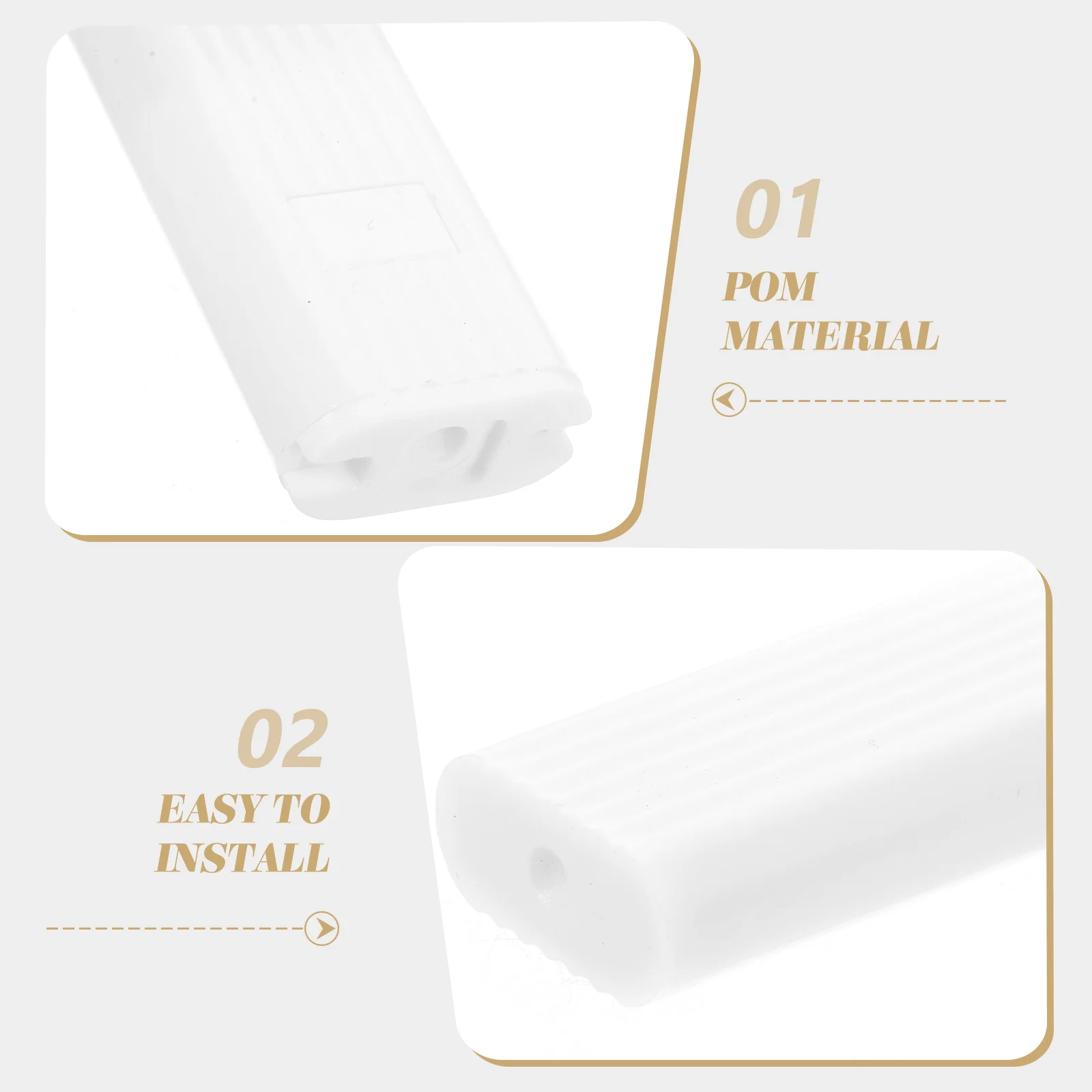 

6pcs White Square Hook Handle Blinds Cord Holder Durable POM Material Window Shade Pulls Roller Curtains Accessories Blind Chain