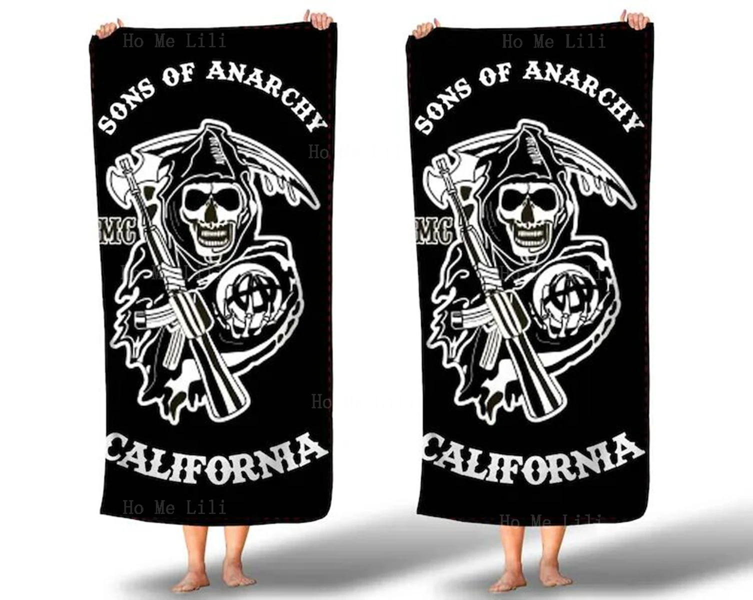 Sons Of Anarchy Grim Reaper Beach Towel Suitable For Yoga Fitness Swimming And Other Places