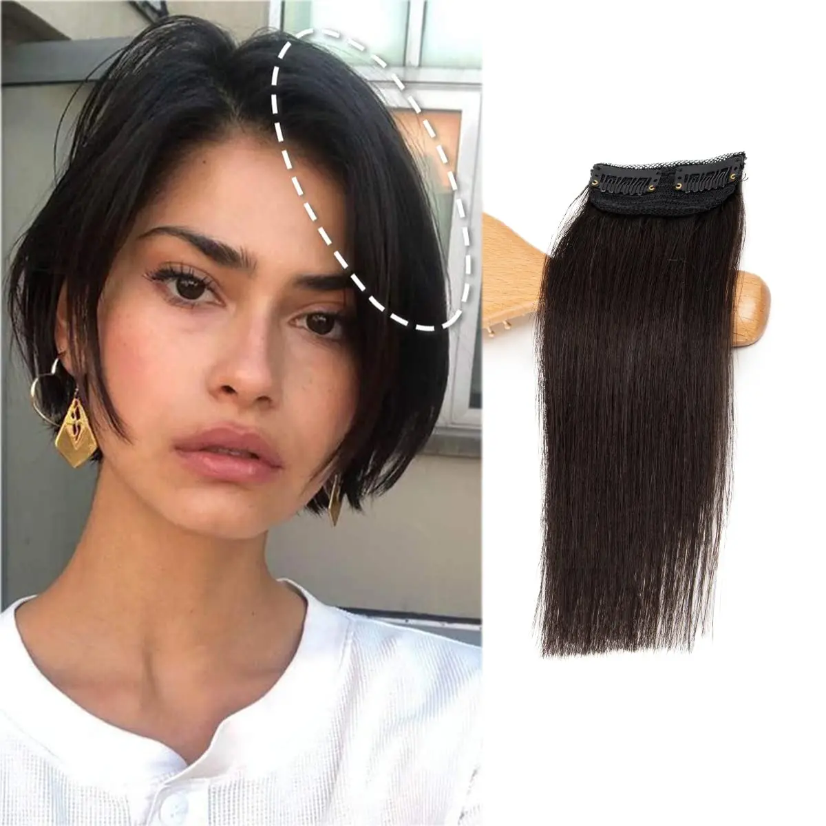 Invisible Clip in Hair Pieces for Women Instant Volume & Length with Mini Seamless Clips Natural Looking Undetectable Hair Pads