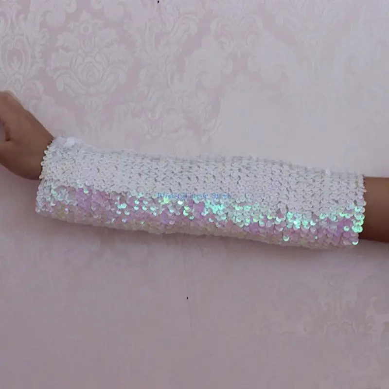 652b 2pcs thời trang sequins tay áo tay áo lễ hội tay áo dài tay