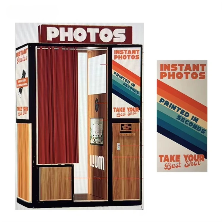 JLJ One Stop Customization Source Factory Selfie Printer Magazine hd Photobooth Photo Booth Vending Machine