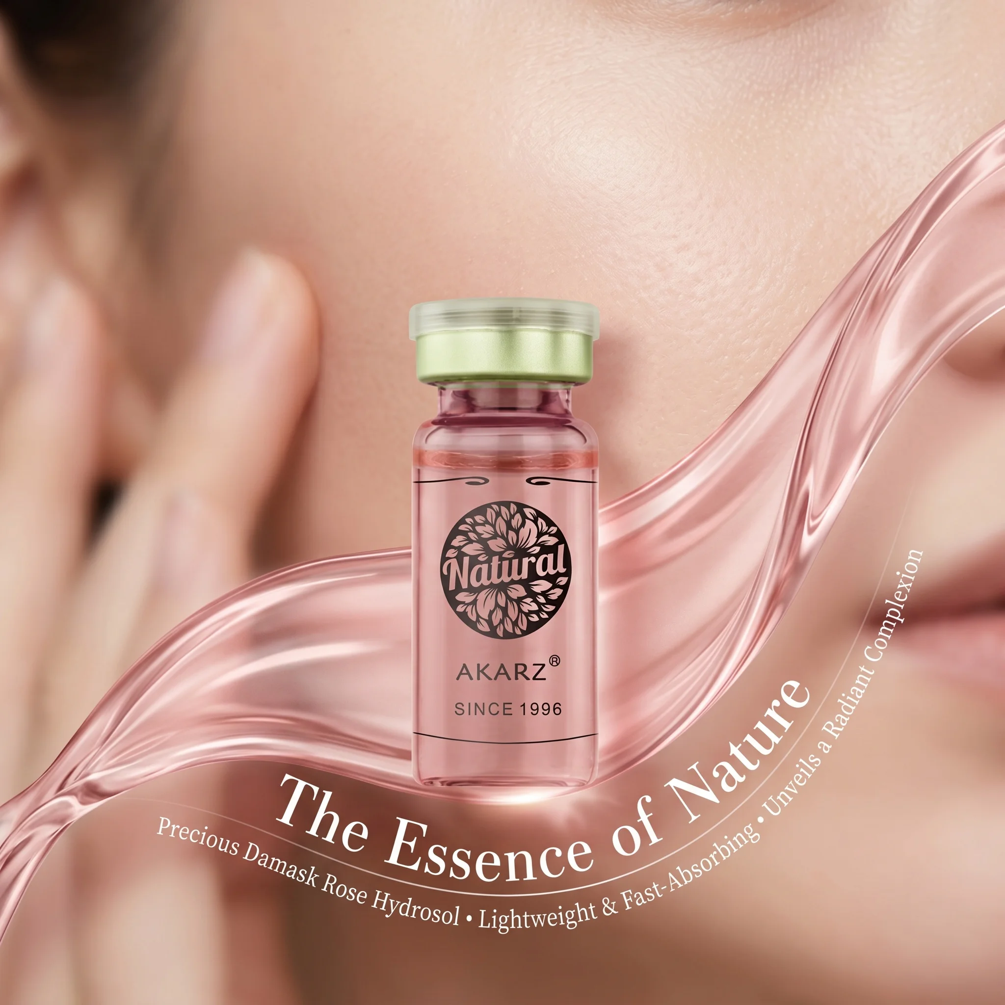 AKARZ Rose Essence Whitening Serum - Hydrating & Anti-Wrinkle for Beautiful Skin