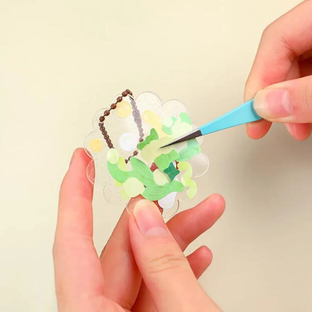 3 set (rosa + verde + viola) pinzette curve dritte in acciaio inossidabile a 3 colori strumento di raccolta pittura diamante strumenti di decorazione della casa