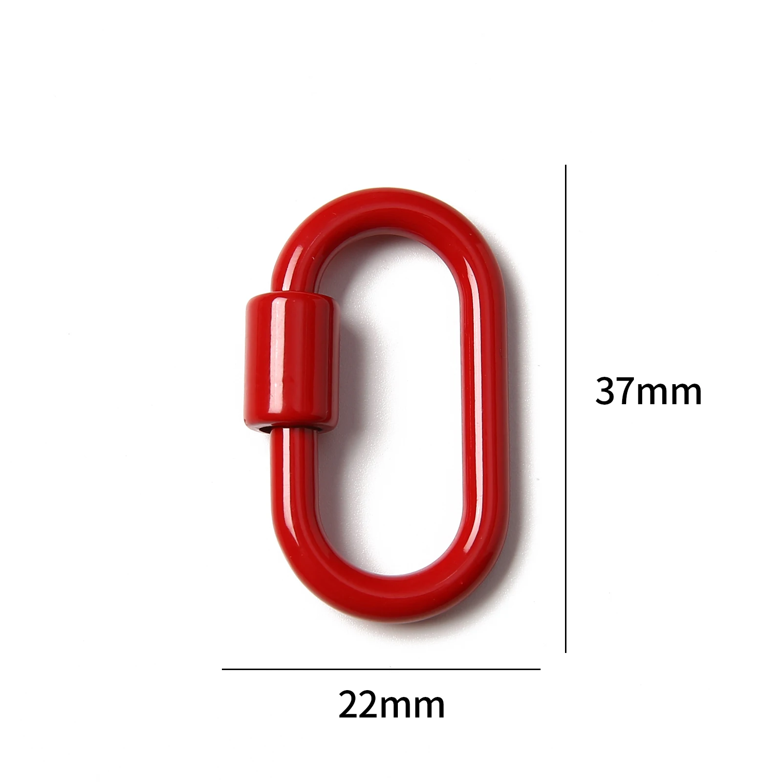 Makaronfarbener Lackierter Metall-Mini-Karabiner Federhaken DIY Schlüsselanhänger Taschenanhänger Schmuckherstellung Zubehör – Detail 6