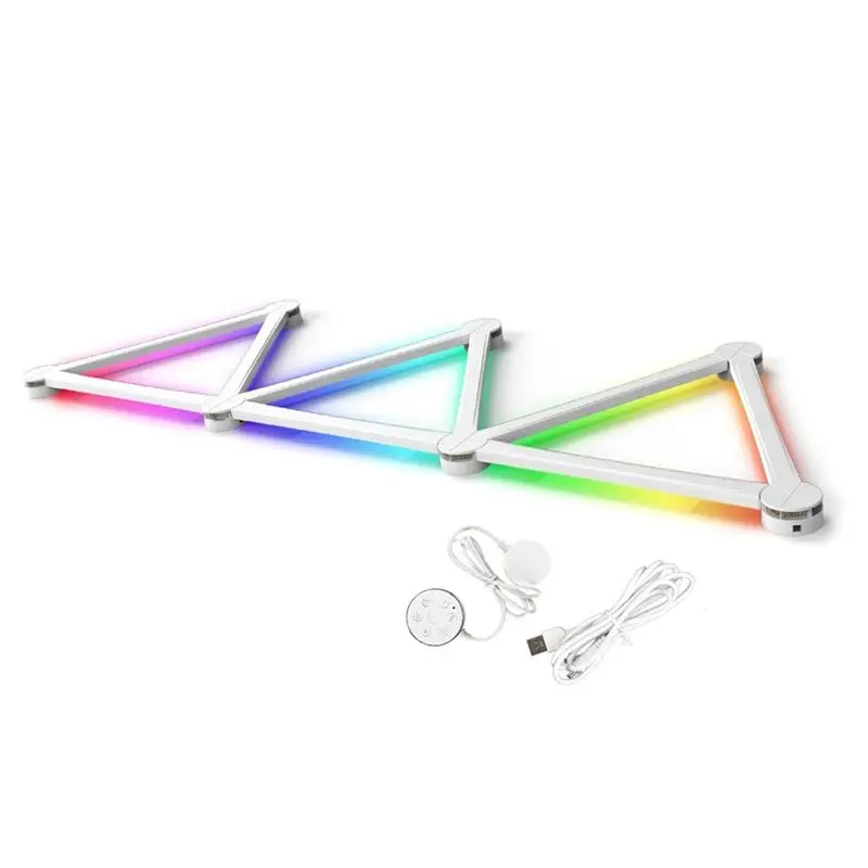 

Умные настенные светильники ABUL-USB RGB LED, 16 миллионов цветов, с регулировкой яркости, синхронизация с музыкой, для домашнего декора, DIY