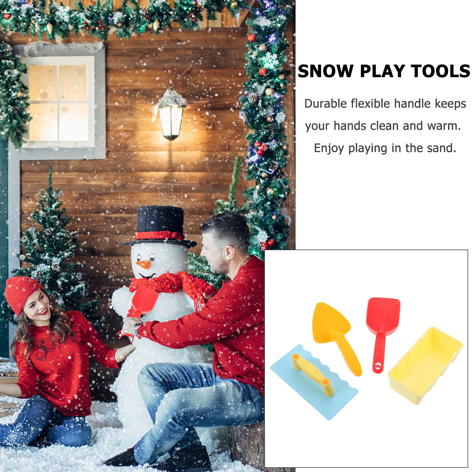1 set 1 Set Of Kids Dredging Shovel Plastic Sand Shovel For Winter Snow Play Tool Outdoor Kids Plaything Snow Brick Making Tools