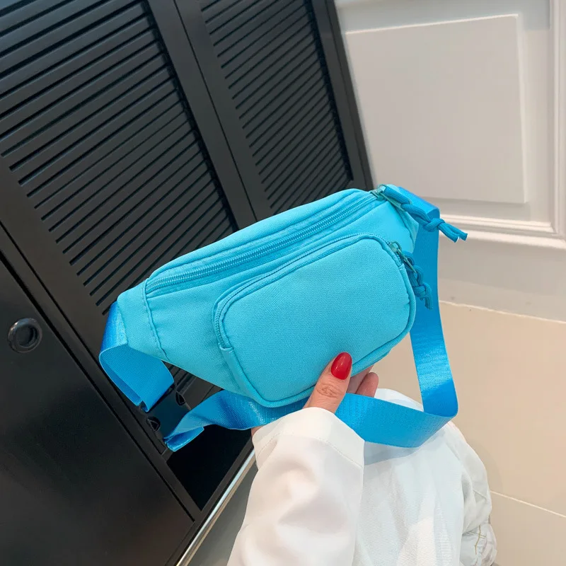 

Нагрудная сумка для мужчин и женщин, однотонная поясная сумочка на плечо, многофункциональная забавная маленькая сумка через плечо, 2024