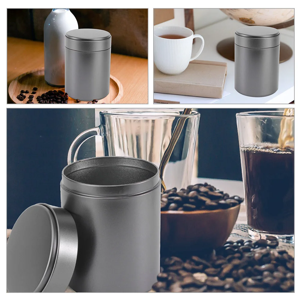 6 szt. Metalowe puszki z pokrywką, cylindryczne pojemniki z blachy do hermetycznego przechowywania żywności, herbaty, kawy, ziaren, suszonych owoców, pojemnik na słodycze