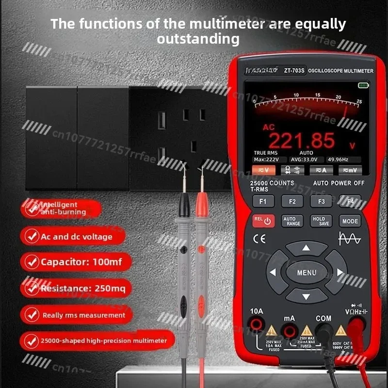 Color Screen Handheld Dual-channel Oscilloscope Multimeter 703s Auto Repair Instrument Multi-function Measurement 3-in-1