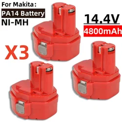 Ni-MH Replacement Battery for Makita PA14, 14.4V, 4800mAh, 1422,1420,1433, 1434, 1435, 6281D,6280D, 6237D, 6337D, 8281D, 6228D