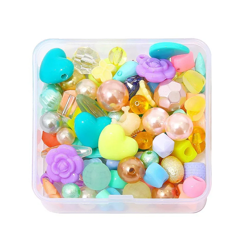 Acrílico Mix Colorido Solto Spacer Bead, DIY Pulseiras, Colar, Chaveiro, Acessórios Da Cadeia Do Telefone, Jóias Fazendo Suprimentos, 50g