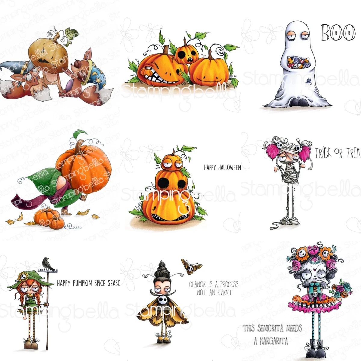 Halloween Zombie Bride Pumpkin Stamps For Scrapbook Diary Decoration Embossing Template Diy Greeting Card Handmade